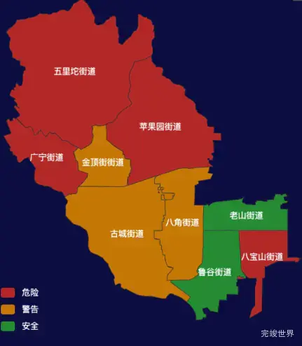 echarts地图北京市石景山区效果渲染实例